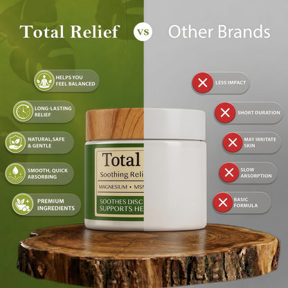 Total Relief Magnesium Cream - Topical Lotion for Muscles & Joints, 3.5 oz
